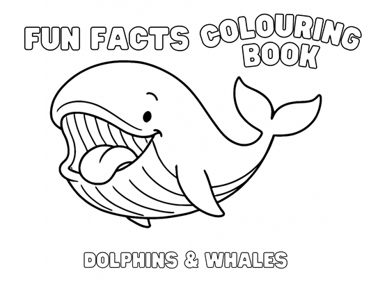 Dolphins & Whales: A Fun Facts Coloring Adventure