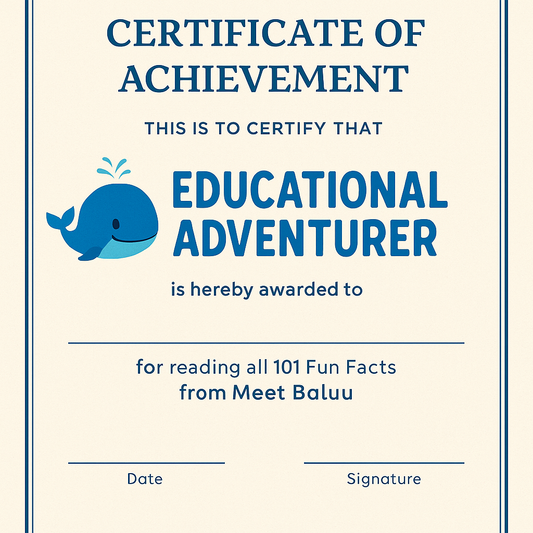 Baluu's Big Adventure - Certificate of Achievement